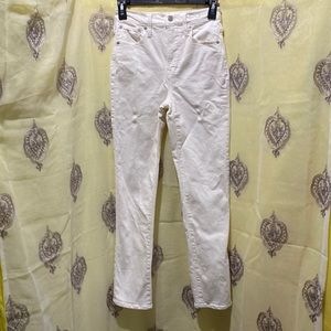 MADEWELL “THE PERFECT VINTAGE JEAN” WHITE DENIM JEANS SZ 23
